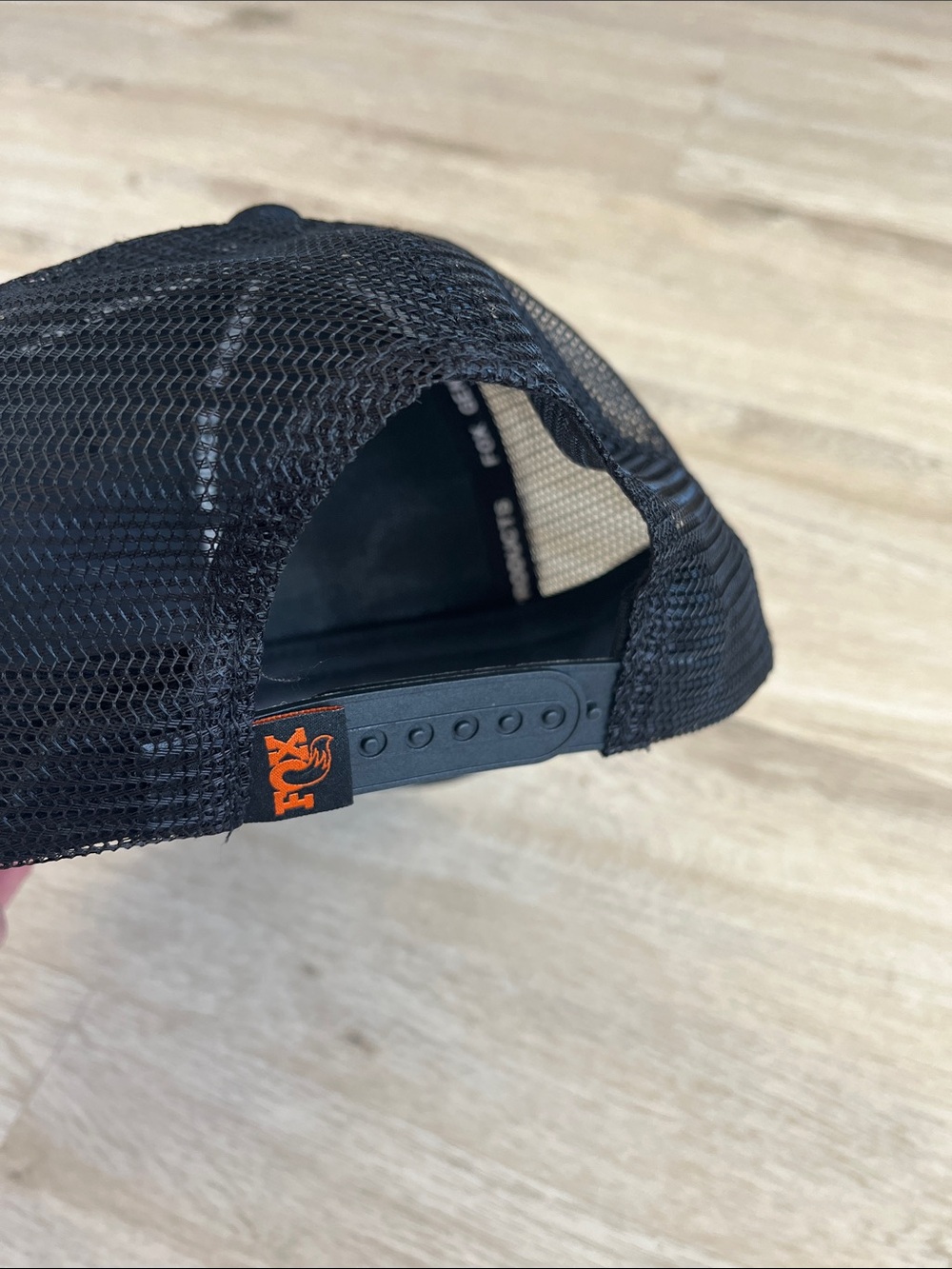 Fox Black Trucker Hat with Orange Patch - Picture 3 of 5